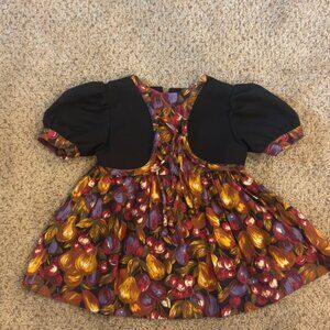 Allison Ann Puff Sleeve Dress with Black Bolero